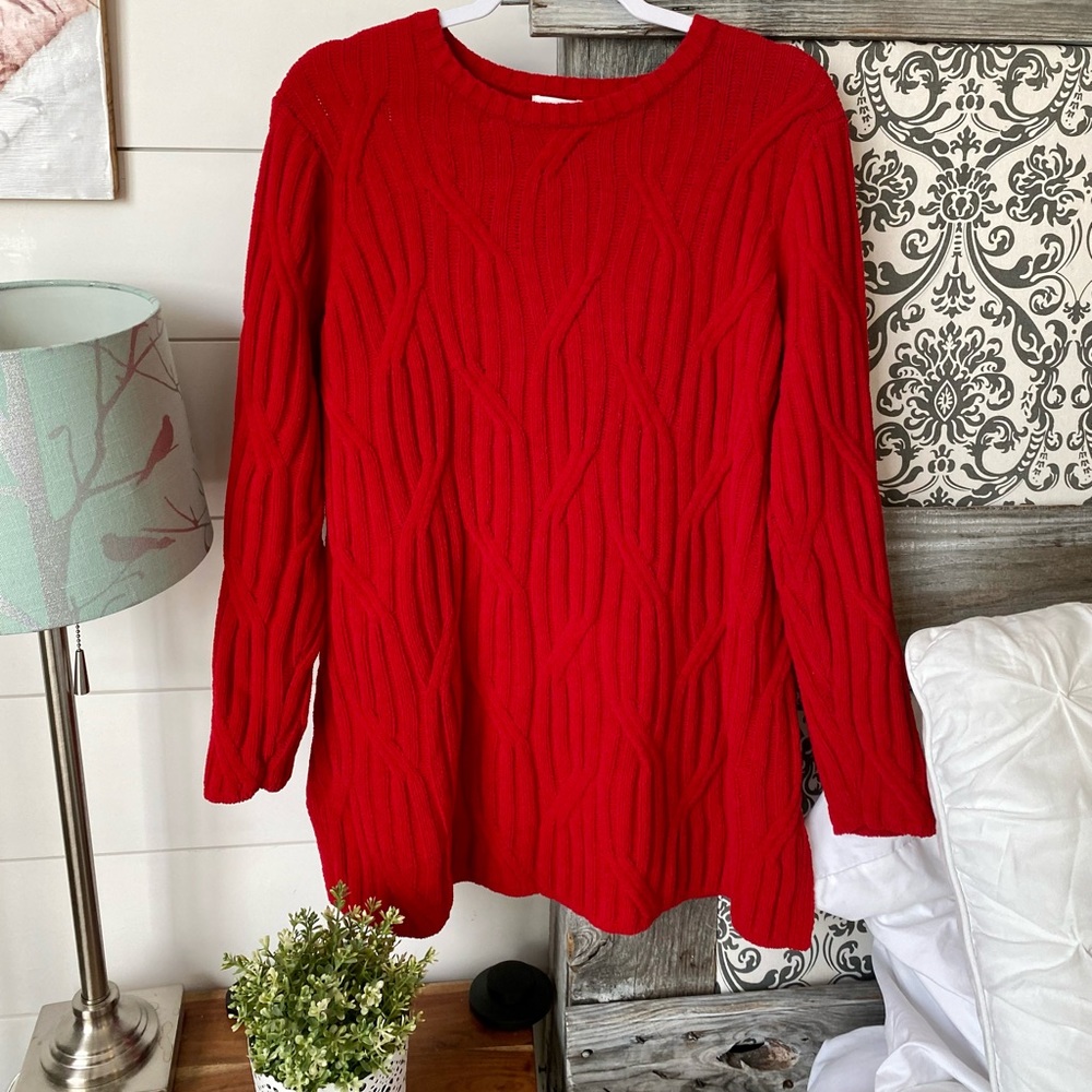 Red Oversized super soft chenille sweater ❤️